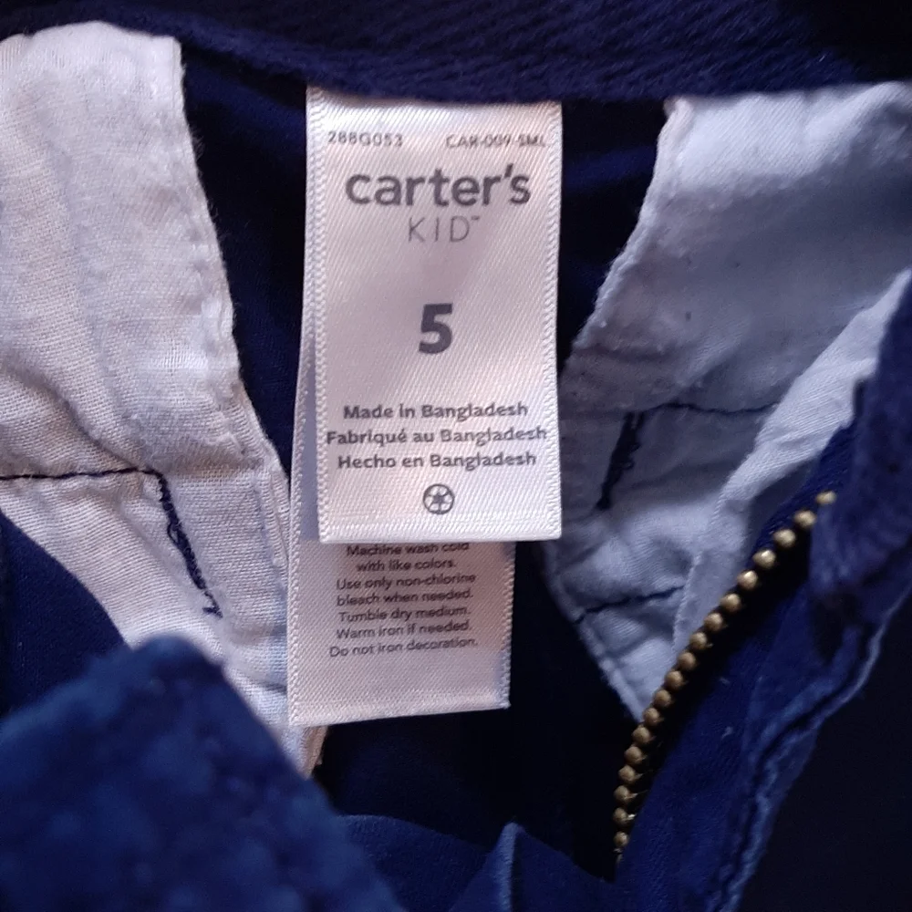 Carters Dark Blue Cargo Pants Cotton Trousers Boys Size 5